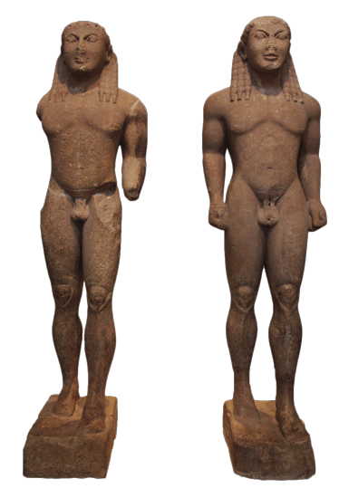 Cleobis eta Biton. K.a. IV. mendea. Olinpiako Arkeologi Museoa