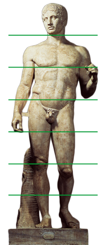 Doríforo. Siglo V a.C. Museo Arqueológico nacional de Nápoles