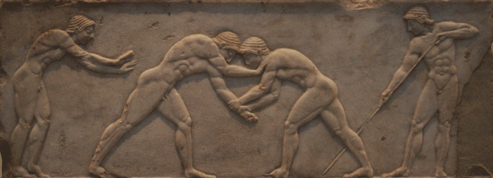 Luchadores. Siglo VI a.C. Museo Arqueológico nacional de Atenas